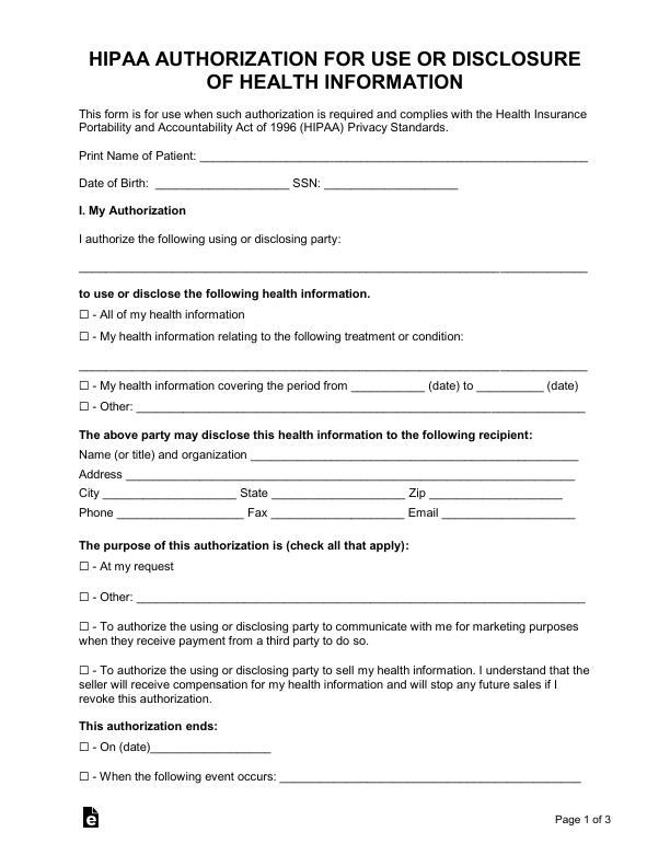 HIPAA Authorization